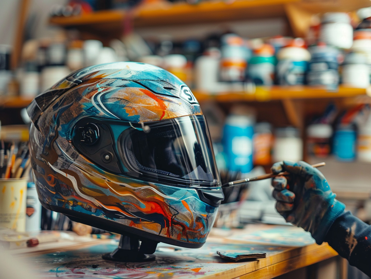 peinture casque moto