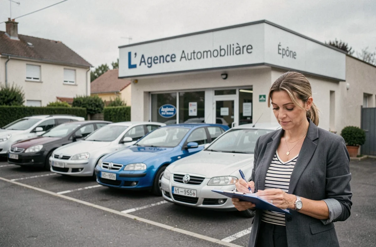 L'Agence Automobilière à Épône avec une sélection de voitures d'occasion multimarques et une conseillère