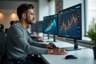 Développeur analysant des scores de performance Zeperf sur un écran affichant des comparatifs de 0 à 100 km/h