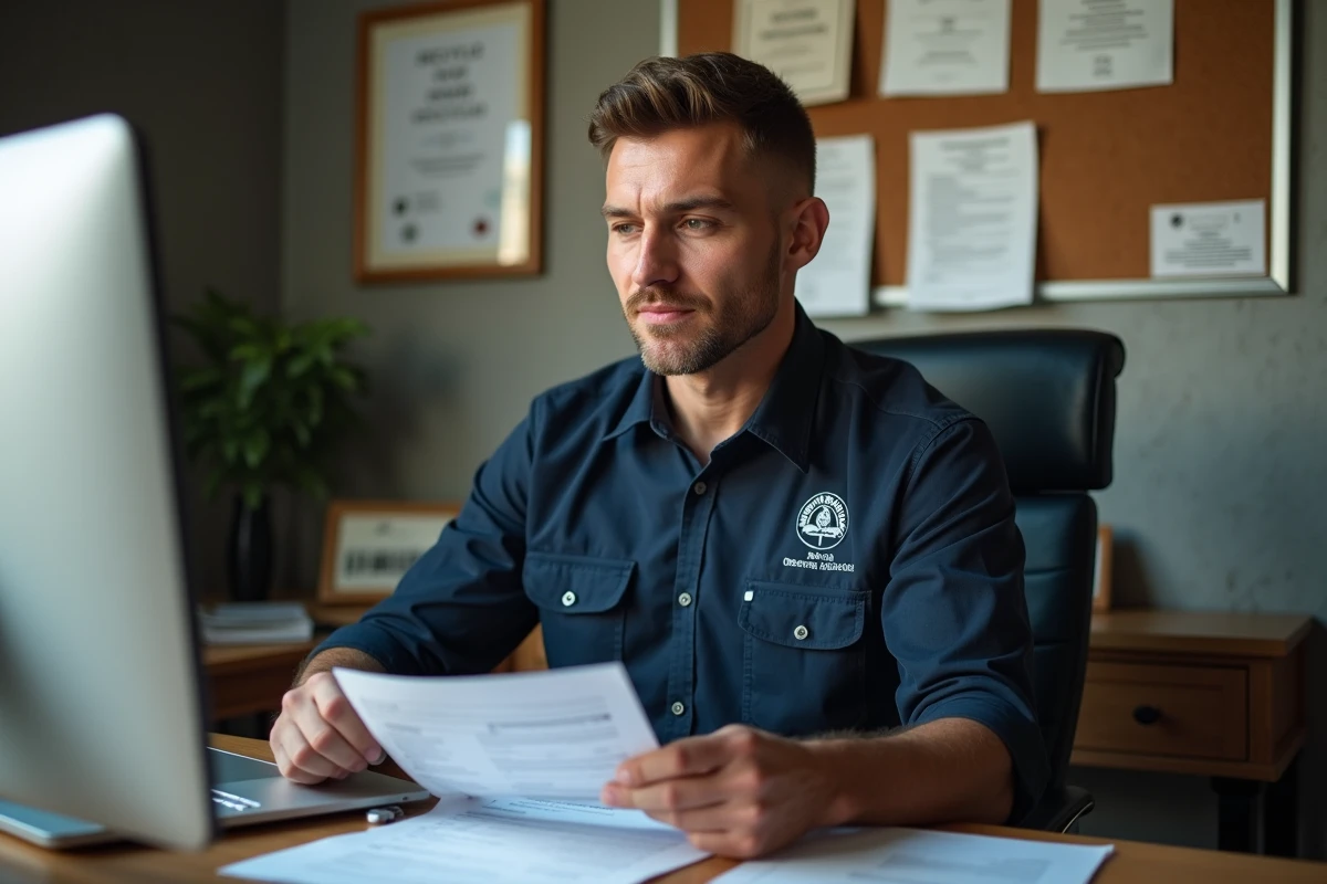 Conseiller du centre de recyclage Sorecaut à Carpiquet traitant les formalités administratives pour l'enlèvement d'épave gratuit
