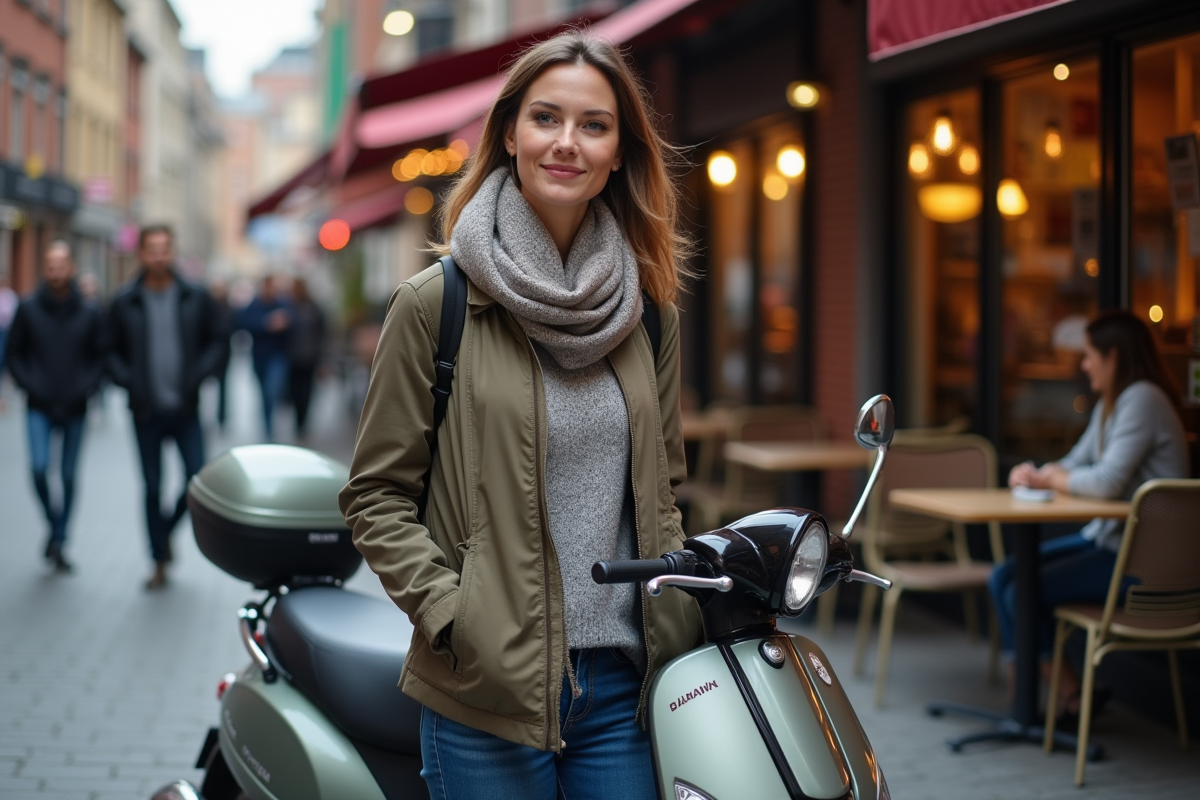 Femme parlant avec un ami près d