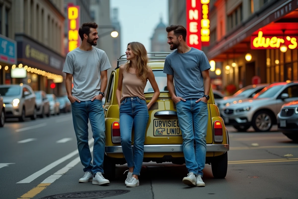 Trois jeunes autour d