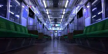 photo of empty train